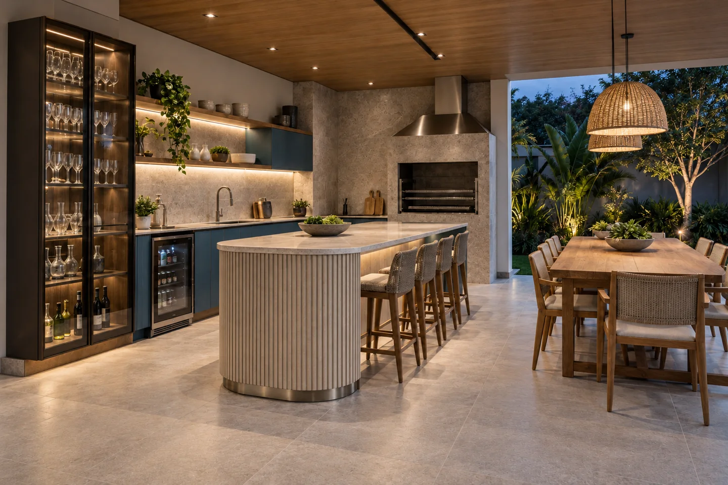Área gourmet — estudo conceitual